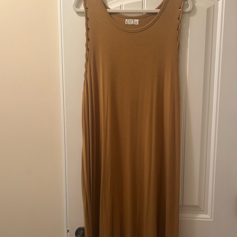 Maurices Mustard Maxi Dress